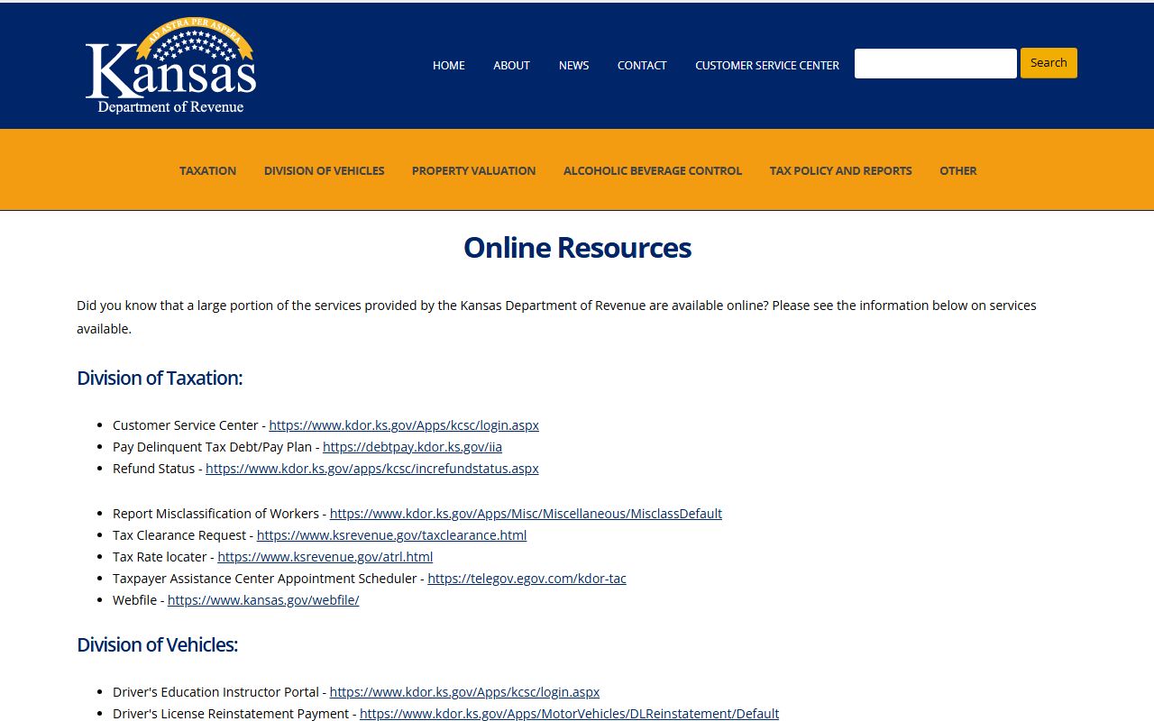 Edwards County Clerk of the District Court records Kansas Department of Revenue online services