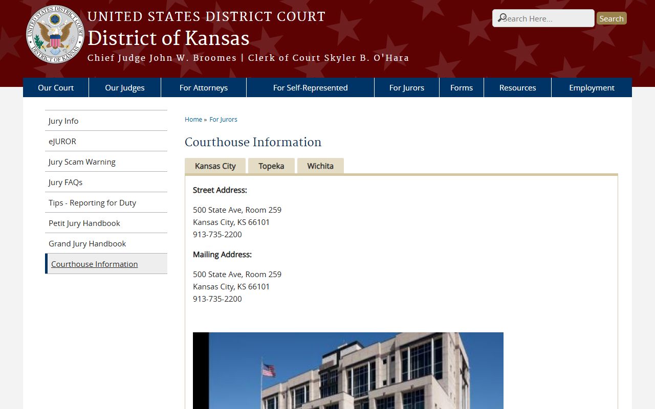 Edwards County arrest records and court charges District of Kansas court locations