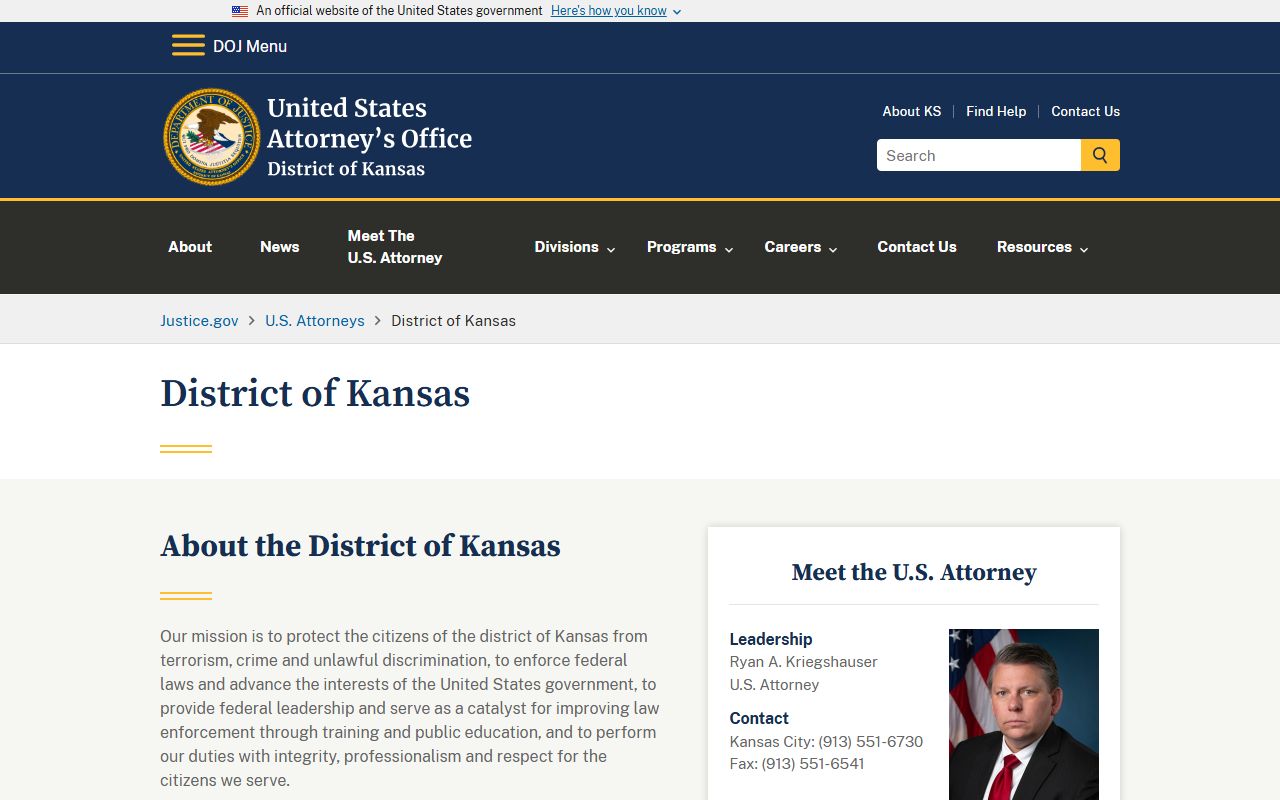 Edwards County arrest records and court charges U.S. Attorney District of Kansas