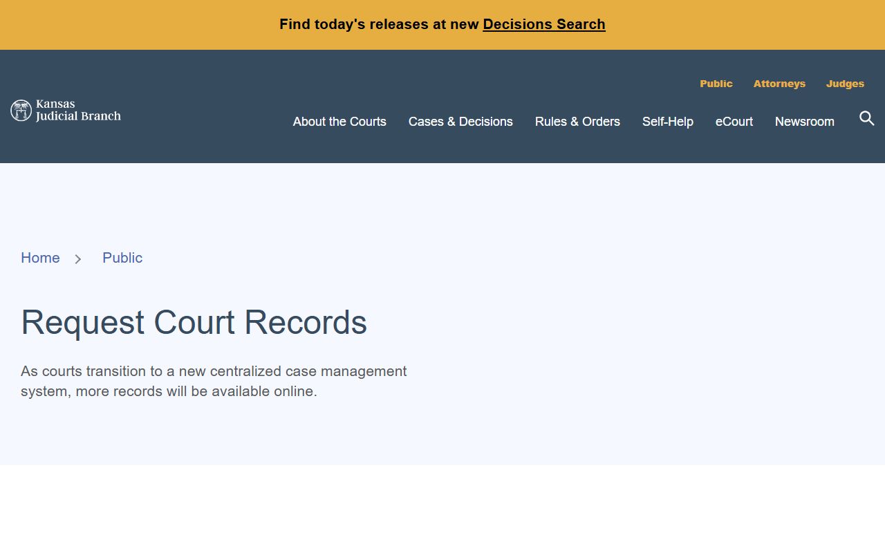 Edwards County court dockets Kansas request court records page