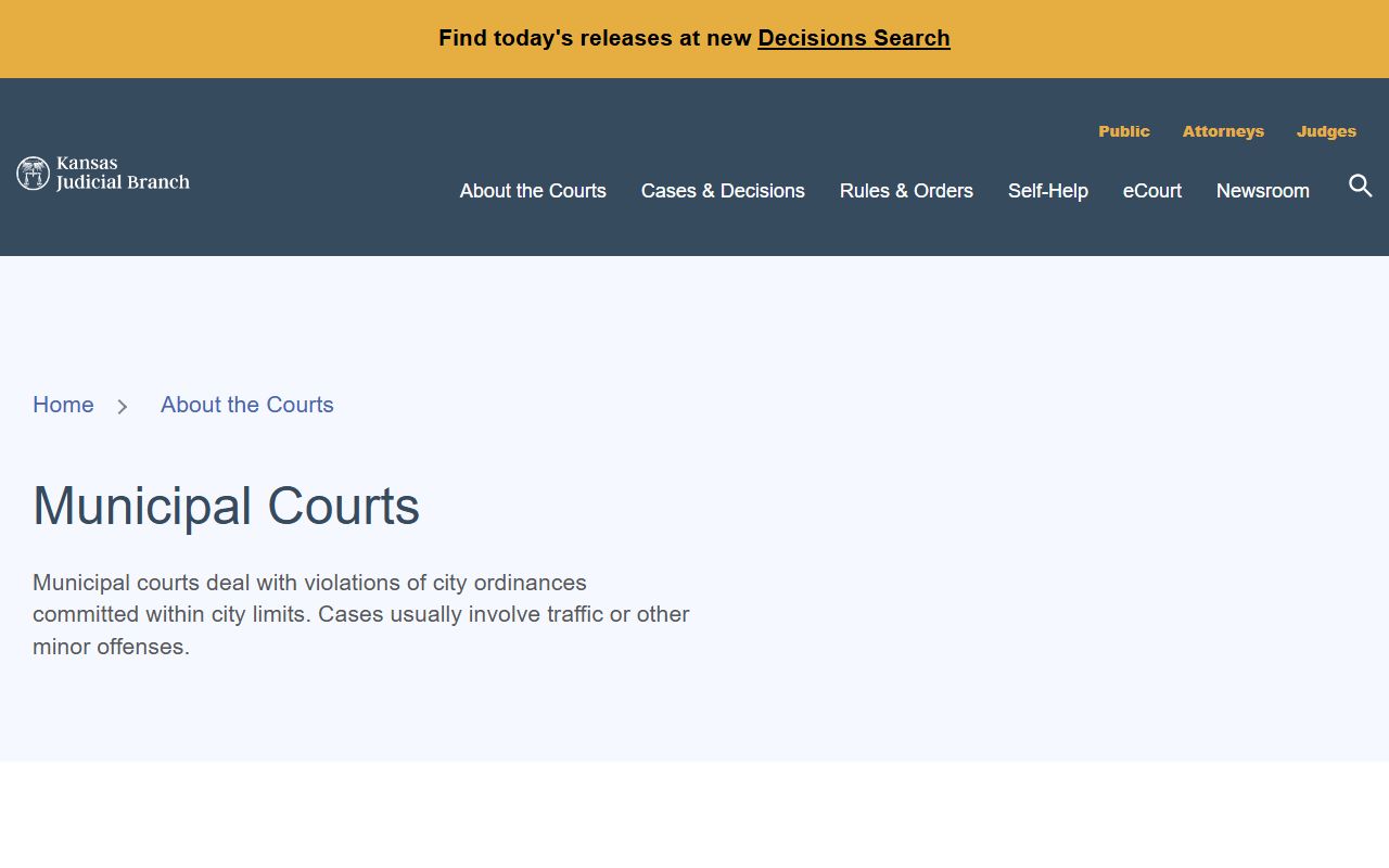 Edwards County District Court Kansas municipal courts overview
