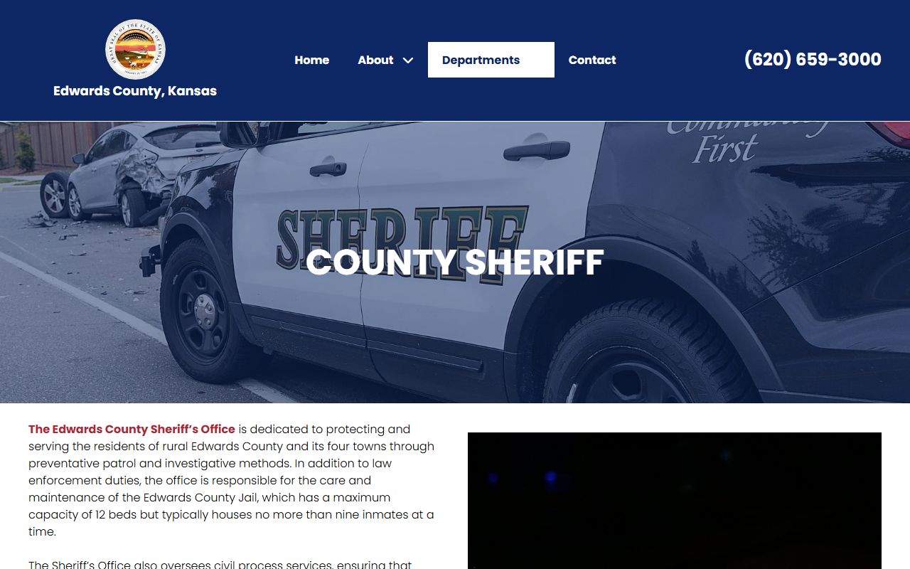 Edwards County inmate and warrant records sheriff page