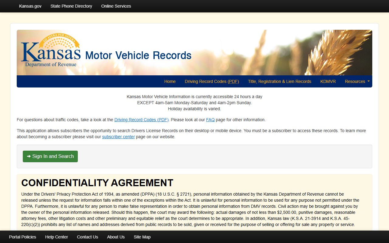 Edwards County traffic court records compared with Kansas motor vehicle record portal